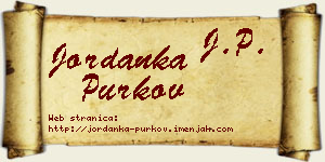 Jordanka Purkov vizit kartica